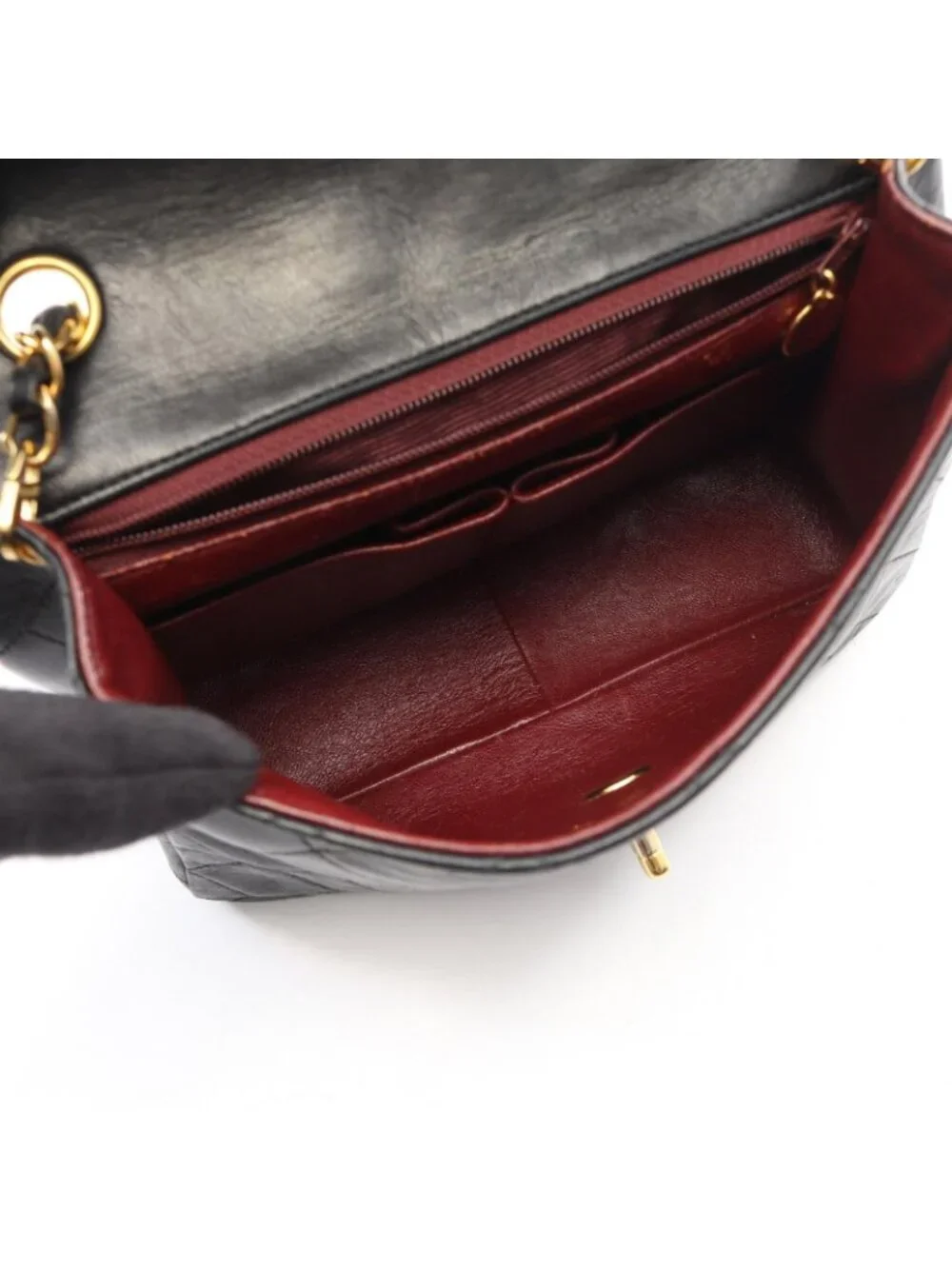 Chanel Shoulder Bag Mini Quilted 20 Black Lambskin